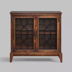 Mobile credenza largo 36 pollici con 2 ante, mobile contenitore in stile vintage con gambe in legno massello