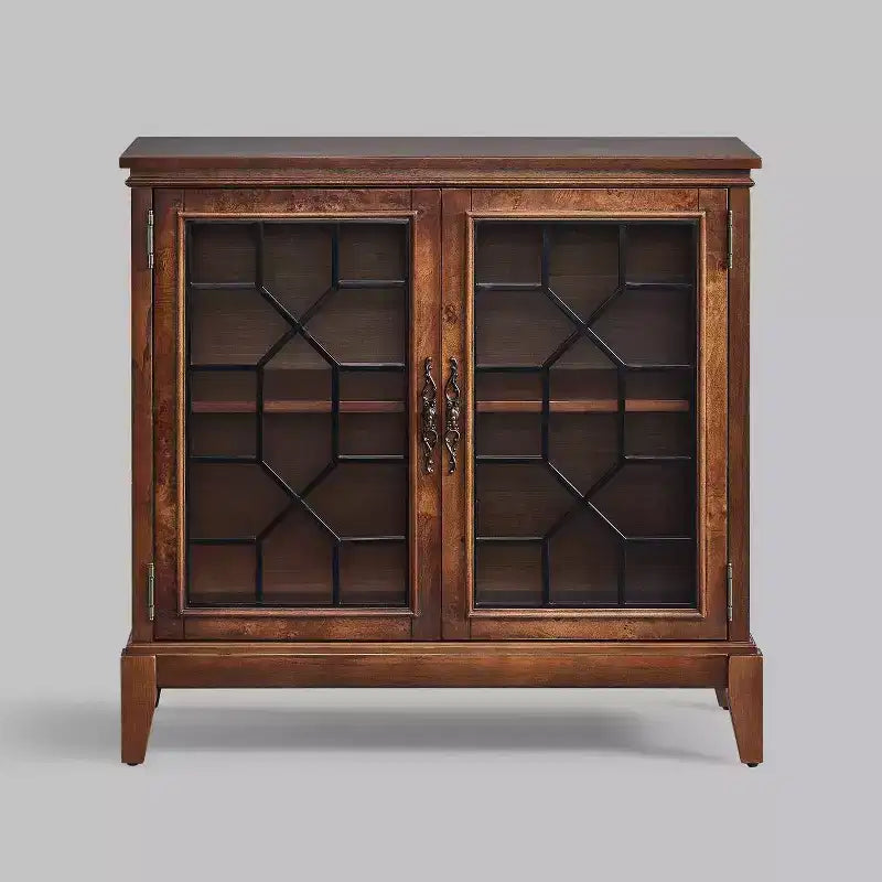 Mobile credenza largo 36 pollici con 2 ante, mobile contenitore in stile vintage con gambe in legno massello