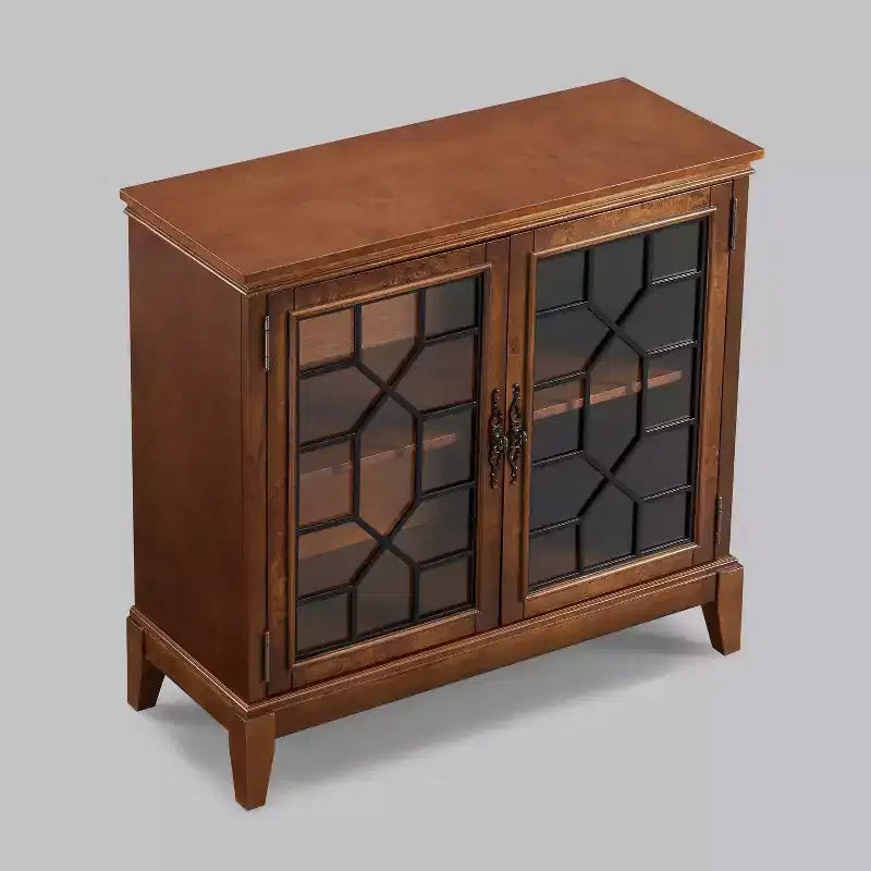 Mobile credenza largo 36 pollici con 2 ante, mobile contenitore in stile vintage con gambe in legno massello