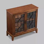 Mobile credenza largo 36 pollici con 2 ante, mobile contenitore in stile vintage con gambe in legno massello