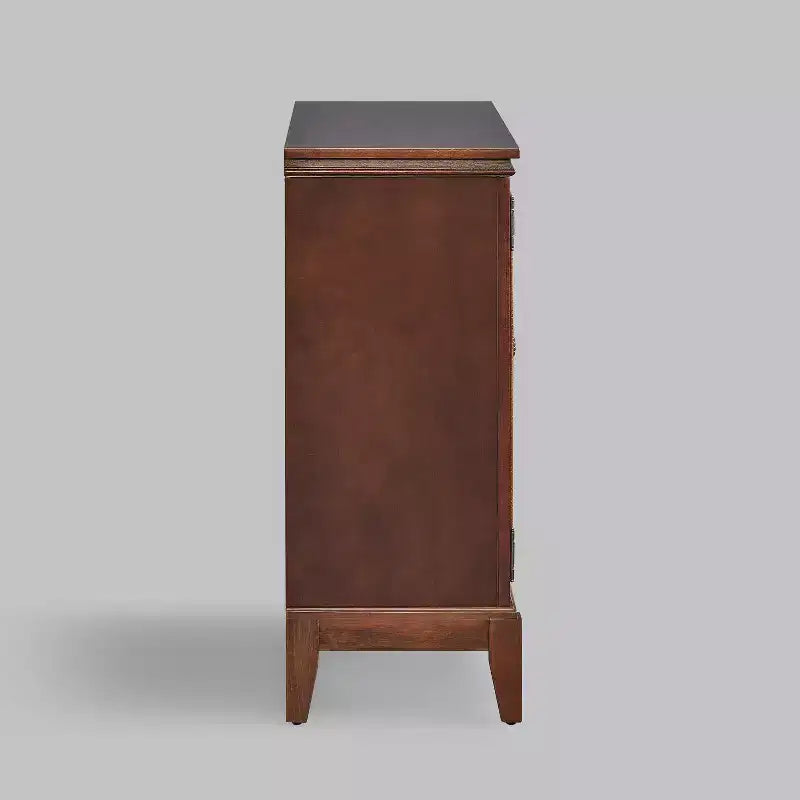 Mobile credenza largo 36 pollici con 2 ante, mobile contenitore in stile vintage con gambe in legno massello