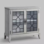 Mobile credenza largo 36 pollici con 2 ante, mobile contenitore in stile vintage con gambe in legno massello