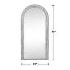 Specchio a figura intera in legno massiccio in stile scala sbiancato 180x90x4cm