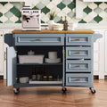 Isola da cucina da 52'' con anta a ribalta, ripiani integrati, cassetti e ripiano regolabile, isola da cucina con ruote