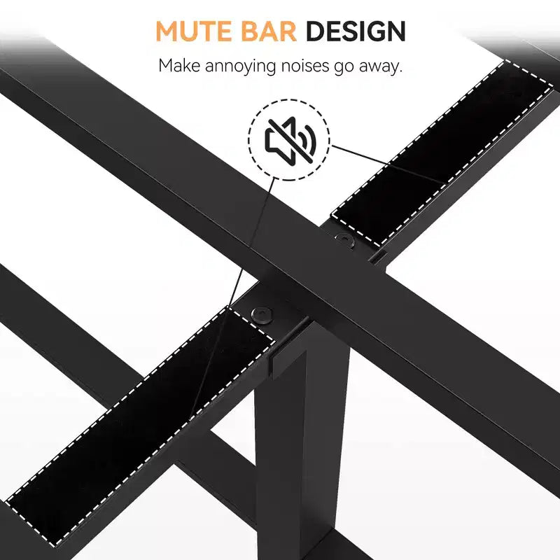 Struttura letto con testiera/pediera in rattan, struttura letto a piattaforma, struttura letto moderna di metà secolo/non necessita di rete a molle/facile montaggio/senza rumore
