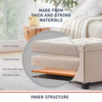 Pouf contenitore in lino quadrato da 38 cm con gambe