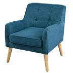 Poltrona imbottita a capitonné Mid-Century Modern