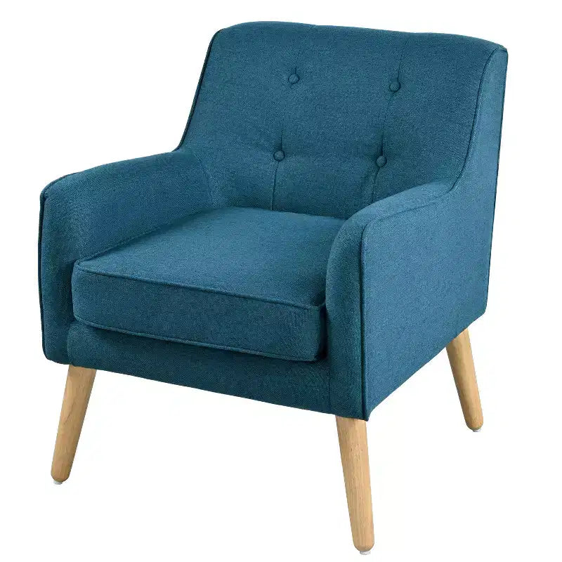 Poltrona imbottita a capitonné Mid-Century Modern