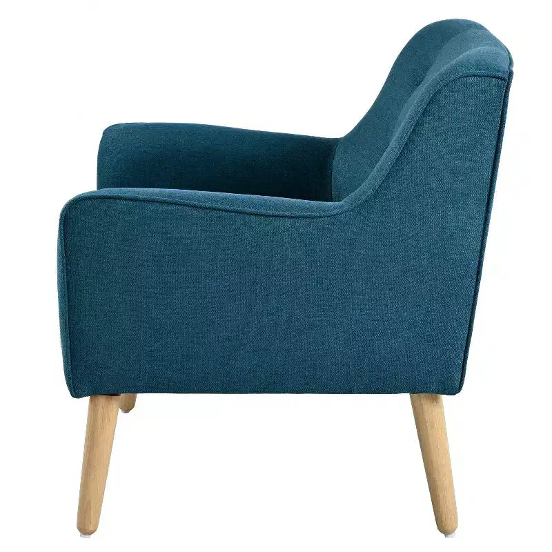 Poltrona imbottita a capitonné Mid-Century Modern