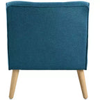 Poltrona imbottita a capitonné Mid-Century Modern