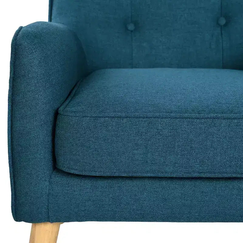 Poltrona imbottita a capitonné Mid-Century Modern