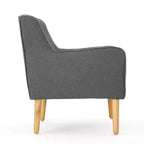 Poltrona imbottita a capitonné Mid-Century Modern