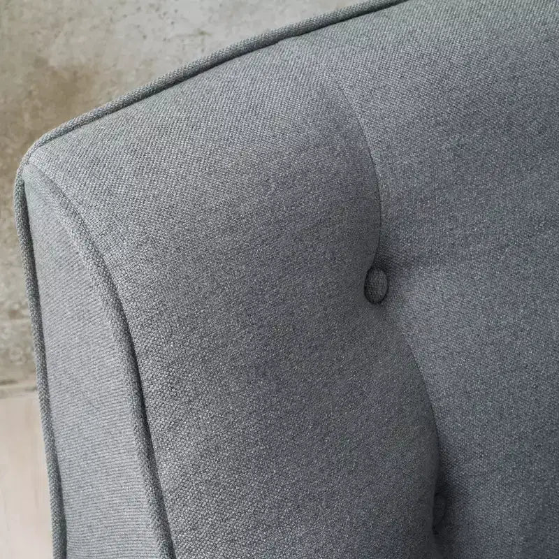 Poltrona imbottita a capitonné Mid-Century Modern
