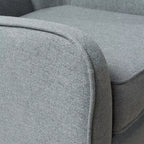 Poltrona imbottita a capitonné Mid-Century Modern