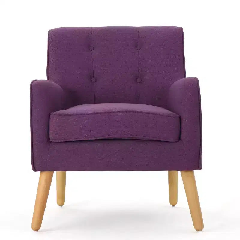 Poltrona imbottita a capitonné Mid-Century Modern