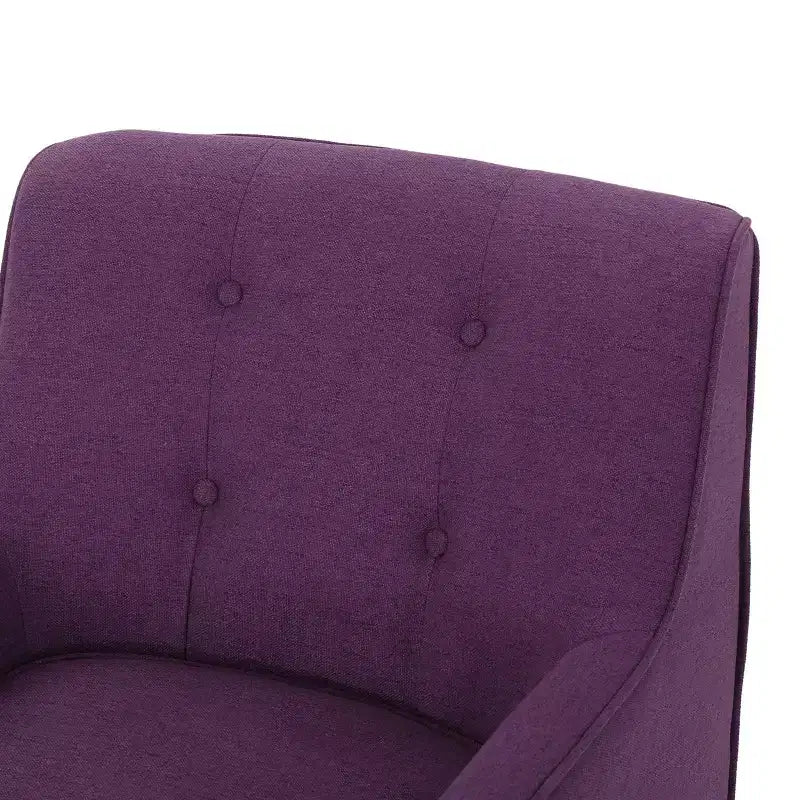 Poltrona imbottita a capitonné Mid-Century Modern