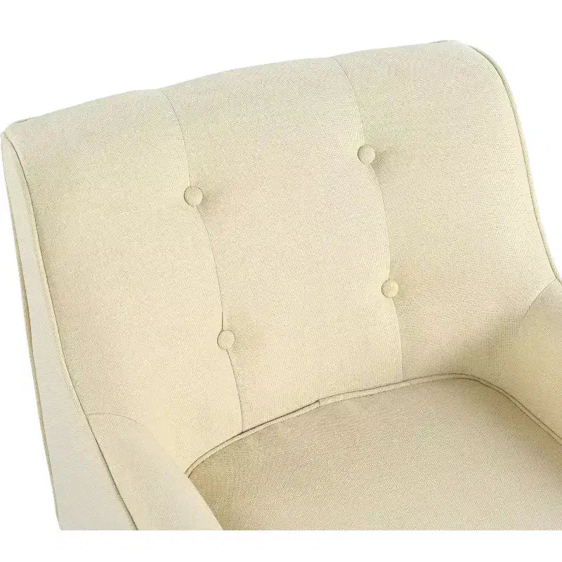 Poltrona imbottita a capitonné Mid-Century Modern