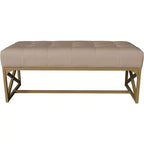 Panca moderna in similpelle, 102 cm, oro