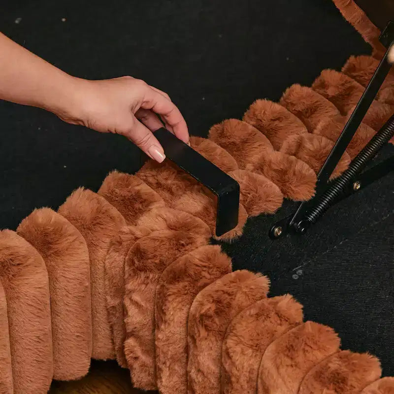 Ottoman in tessuto di velluto a coste con contenitore per divano componibile modulare
