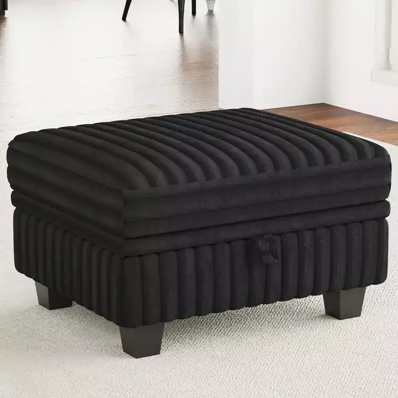 Belffin Corduroy Fabric Ottoman with Storage Ottoman for Modular Sectional Couch