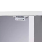 Mobiletto Contenitore a Colonna a 4 Ripiani, Dispensa da Cucina con Anta e Ripiani Regolabili, Organizzatore Autoportante per Bagno, Bianco