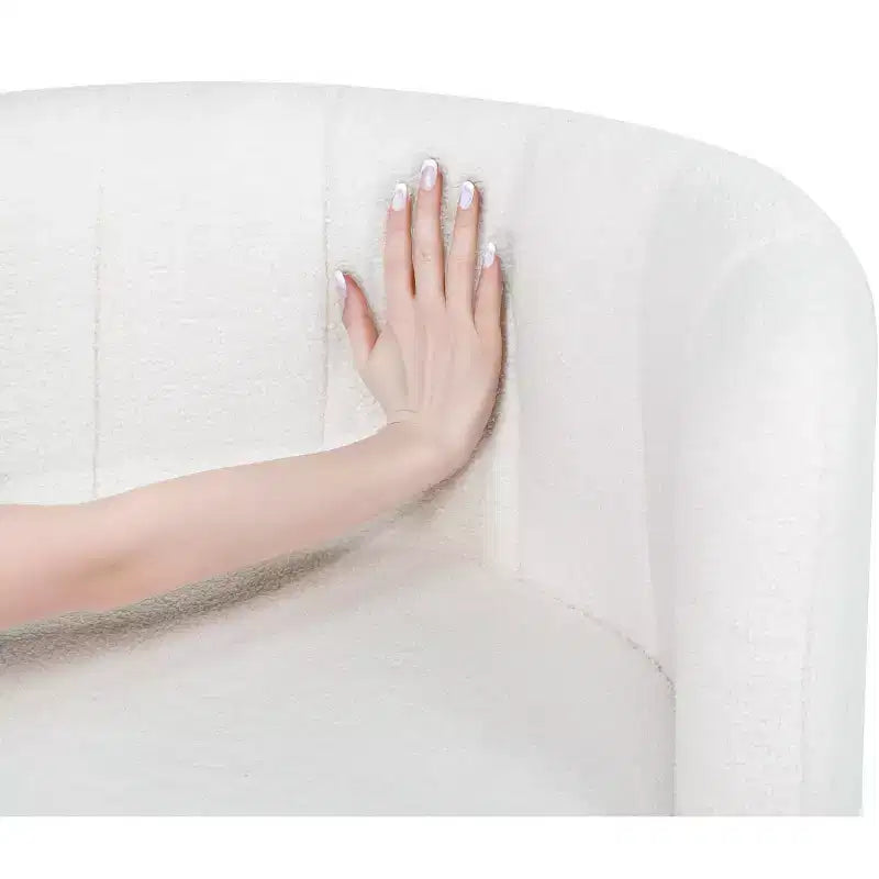 Sedia girevole Fine Accent con rotazione a 360 gradi, spazio contenitore, poltrona moderna con schienale, comoda e morbida per soggiorno e camera da letto