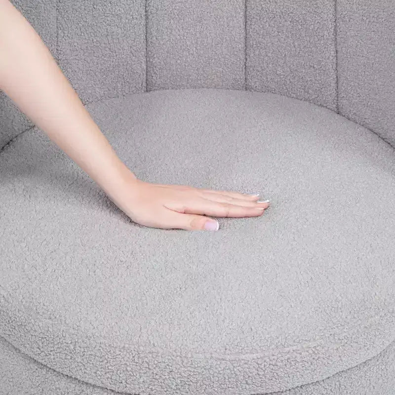 Sedia girevole Fine Accent con rotazione a 360 gradi, spazio contenitore, poltrona moderna con schienale, comoda e morbida per soggiorno e camera da letto