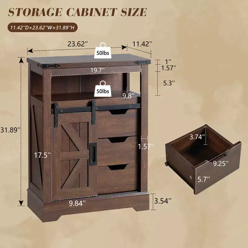 Mobile contenitore stile rustico