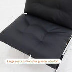 Poltrona con Schienale Alto, Sedia d'Accento Moderna, Sedie da Soggiorno con Gambe in Metallo e Imbottitura Morbida, Sedie Divano per Ufficio Domestico, Camera da Letto, Sala da Pranzo