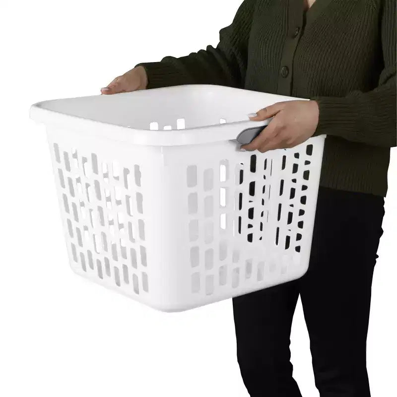 Cesto portabiancheria, cesto in plastica con manici