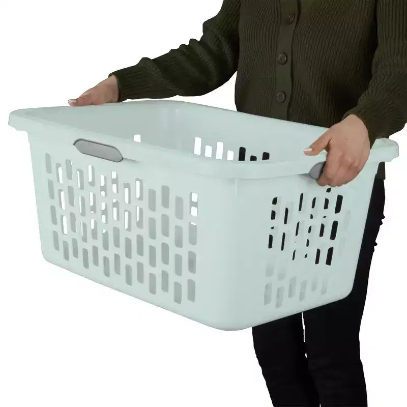 Cesto portabiancheria, cesto in plastica con manici