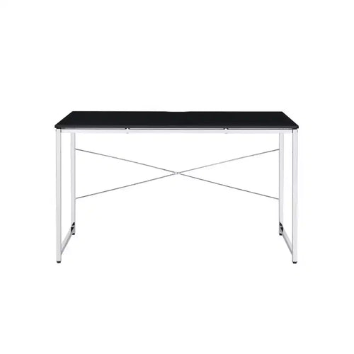 HomeRoots 47 Black and Silver Writing Desk