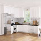 Mobile base da cucina 30,5 cm L x 87,6 cm H x 61 cm P con 1 cassetto a chiusura ammortizzata, struttura in compensato, frontale completamente a scomparsa
