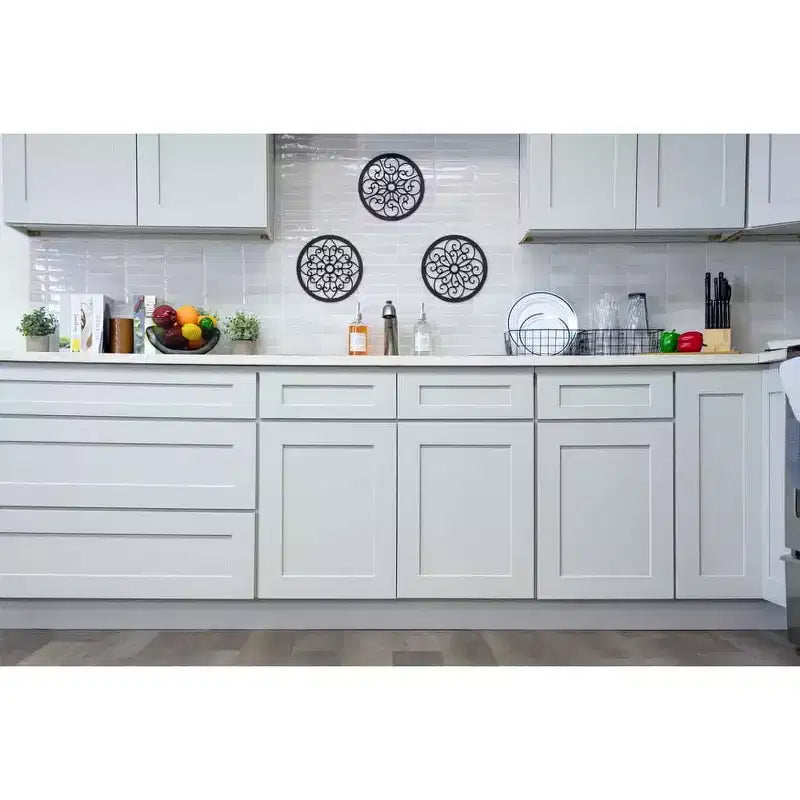 Mobile base da cucina 30,5 cm L x 87,6 cm H x 61 cm P con 1 cassetto a chiusura ammortizzata, struttura in compensato, frontale completamente a scomparsa