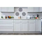 Mobile base da cucina 30,5 cm L x 87,6 cm H x 61 cm P con 1 cassetto a chiusura ammortizzata, struttura in compensato, frontale completamente a scomparsa