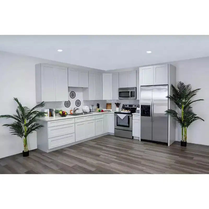 Mobile base da cucina 30,5 cm L x 87,6 cm H x 61 cm P con 1 cassetto a chiusura ammortizzata, struttura in compensato, frontale completamente a scomparsa