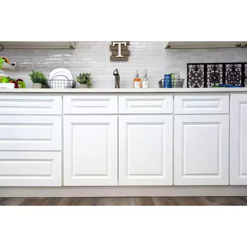 Mobile base da cucina 30,5 cm L x 87,6 cm H x 61 cm P con 1 cassetto a chiusura ammortizzata, struttura in compensato, frontale completamente a scomparsa