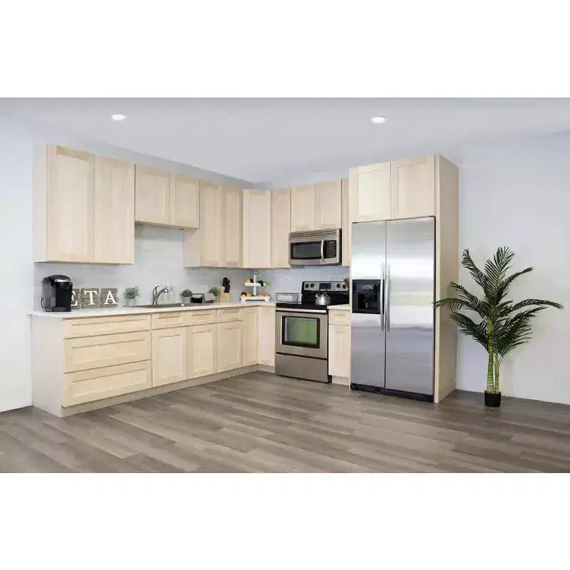 Mobile base da cucina 30,5 cm L x 87,6 cm H x 61 cm P con 1 cassetto a chiusura ammortizzata, struttura in compensato, frontale completamente a scomparsa