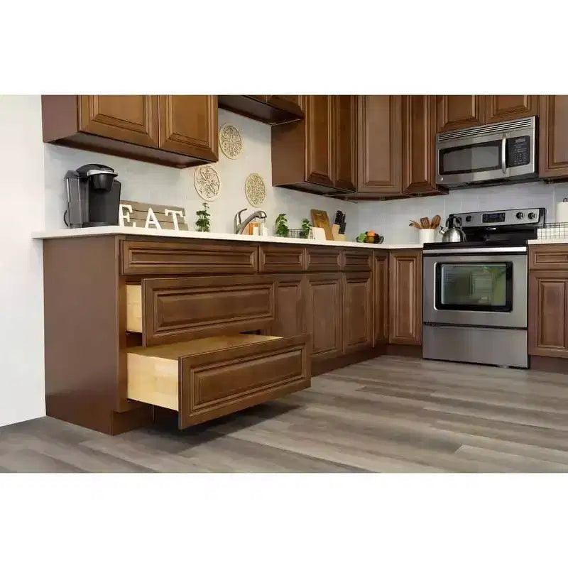 Mobile base da cucina 30,5 cm L x 87,6 cm H x 61 cm P con 1 cassetto a chiusura ammortizzata, struttura in compensato, frontale completamente a scomparsa
