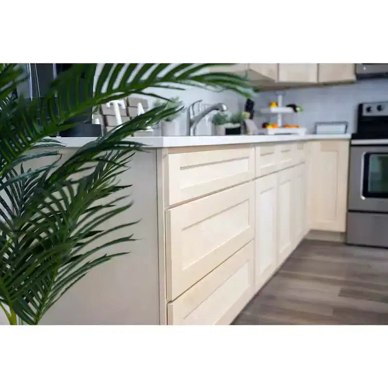 Mobile base da cucina 30,5 cm L x 87,6 cm H x 61 cm P con 1 cassetto a chiusura ammortizzata, struttura in compensato, frontale completamente a scomparsa