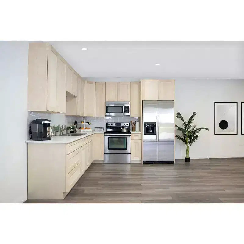 Mobile base da cucina 30,5 cm L x 87,6 cm H x 61 cm P con 1 cassetto a chiusura ammortizzata, struttura in compensato, frontale completamente a scomparsa