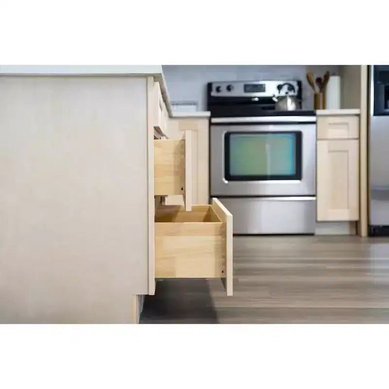 Mobile base da cucina 30,5 cm L x 87,6 cm H x 61 cm P con 1 cassetto a chiusura ammortizzata, struttura in compensato, frontale completamente a scomparsa