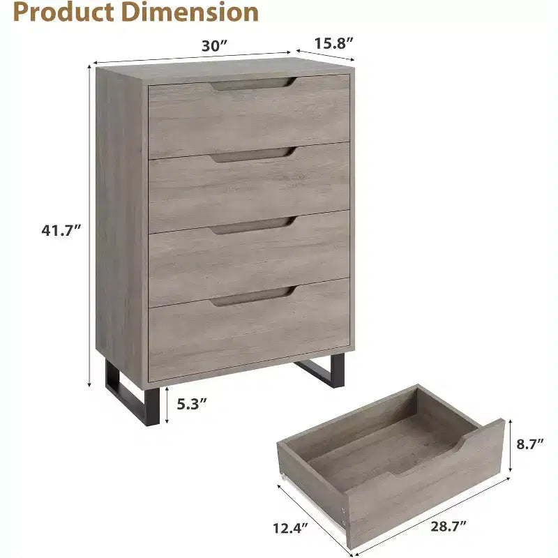 Comò a 6 cassetti per camera da letto, Comò largo 120 cm, Cassettiera verticale indipendente con ripiani, Armadio contenitore in legno per soggiorno, corridoio