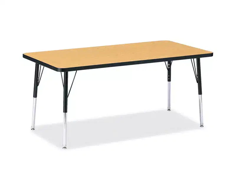 Tavolo rettangolare alto per adulti 30 x 60 in nero