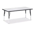Jonti-Craft Berries Elementary Height Color Edge Rectangle Table 30 x 60 in Black