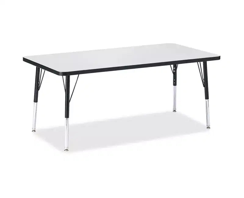 Tavolo Rettangolare Elementare Colore Altezza Bordo Nero 30 x 60