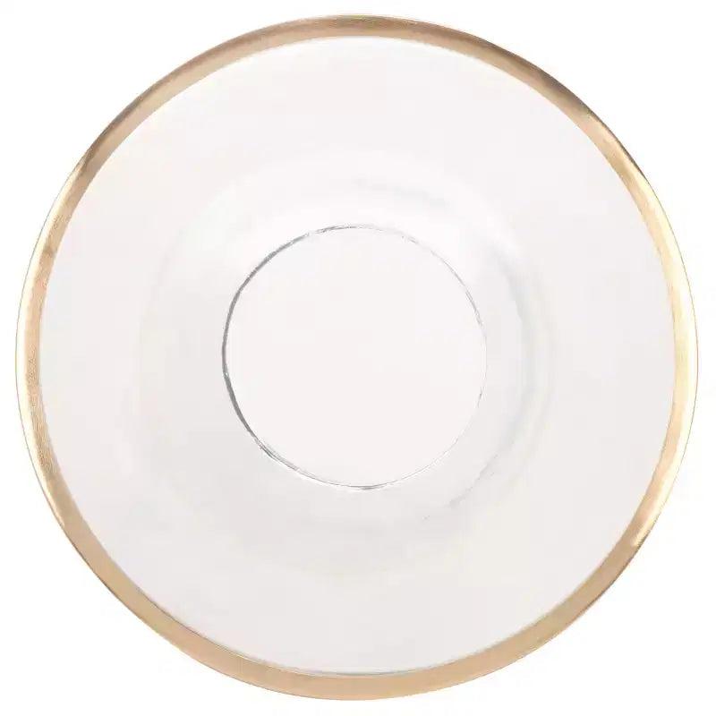 Tavolino Rotondo d'Appoggio - Oro/Trasparente