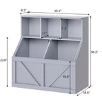 Scaffale per libri e giocattoli per bambini, Organizer porta giocattoli per bambini, Mobiletto con scaffale e porta giocattoli per bambini per sala giochi, camera da letto, cameretta
