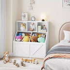 Scaffale per libri e giocattoli per bambini, Organizer porta giocattoli per bambini, Mobiletto con scaffale e porta giocattoli per bambini per sala giochi, camera da letto, cameretta