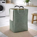 Evideco French Home Goods Corduroy Laundry Basket 55L Sage Green